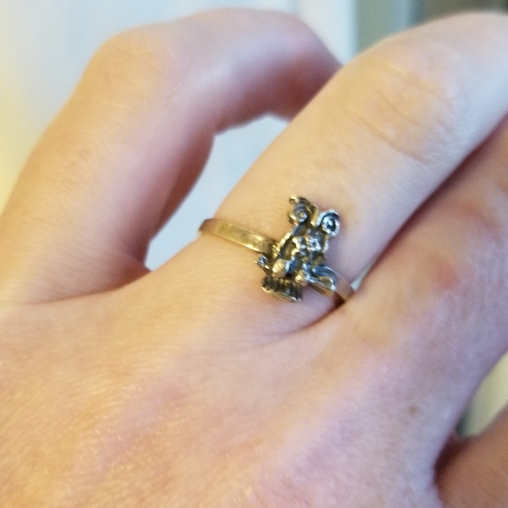 Sterling Baby Owl Ring